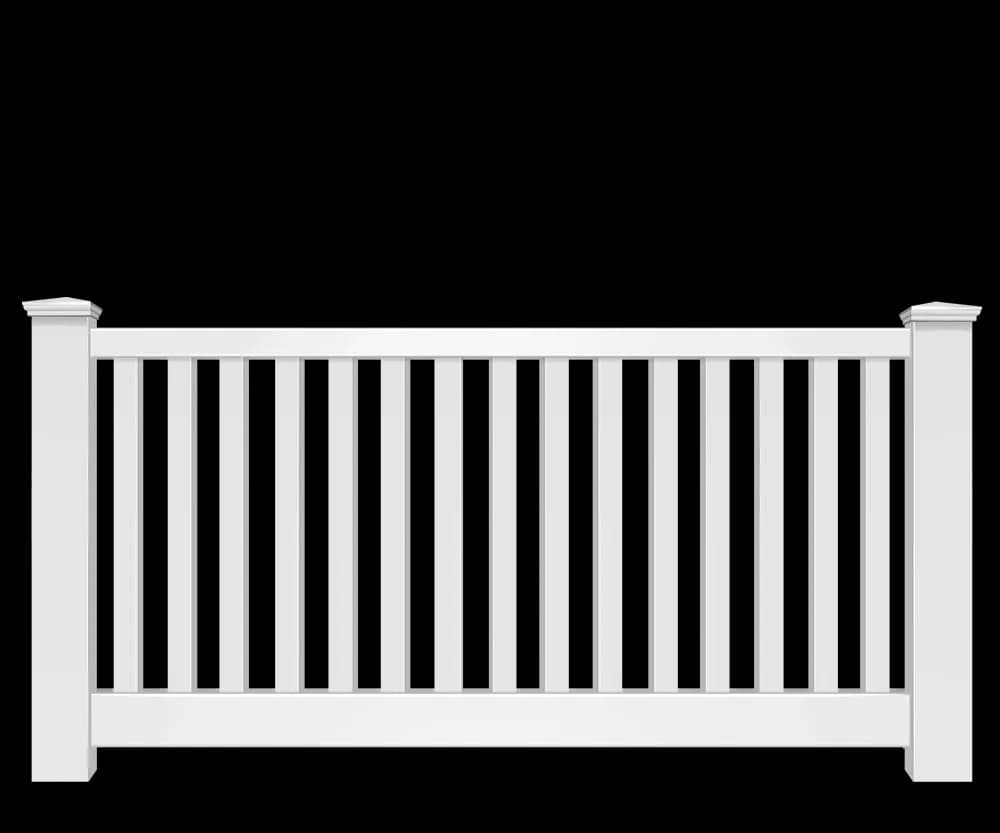 Closed Picket Vinyl Fence vinyl fence style installed in Greenville and Spartanburg SC by Stateside Fence and Deck