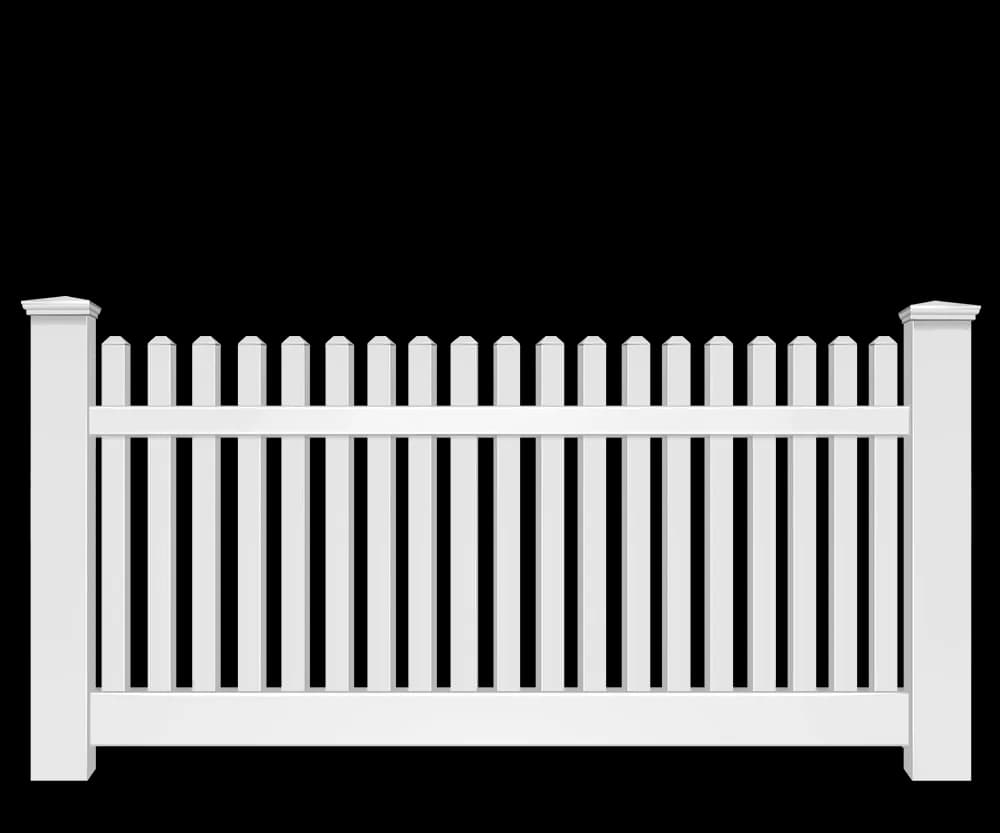 Open Picket Vinyl Fence vinyl fence style installed in Greenville and Spartanburg SC by Stateside Fence and Deck