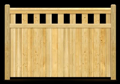 Alternating Picket Fence wood fence style installed in Greenville and Spartanburg SC by Stateside Fence and Deck