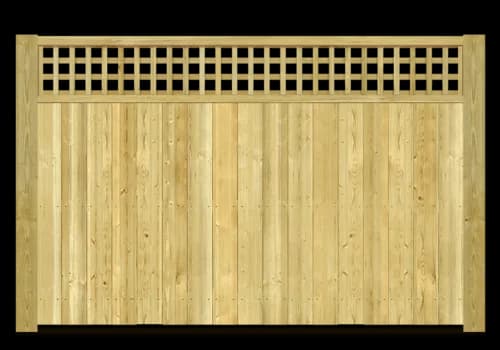 Grid Top Fence wood fence style installed in Greenville and Spartanburg SC by Stateside Fence and Deck