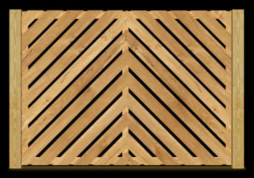 Herringbone Fence wood fence style installed in Greenville and Spartanburg SC by Stateside Fence and Deck