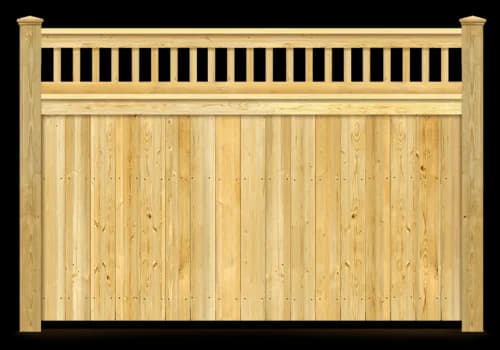 Spindle Top Fence wood fence style installed in Greenville and Spartanburg SC by Stateside Fence and Deck